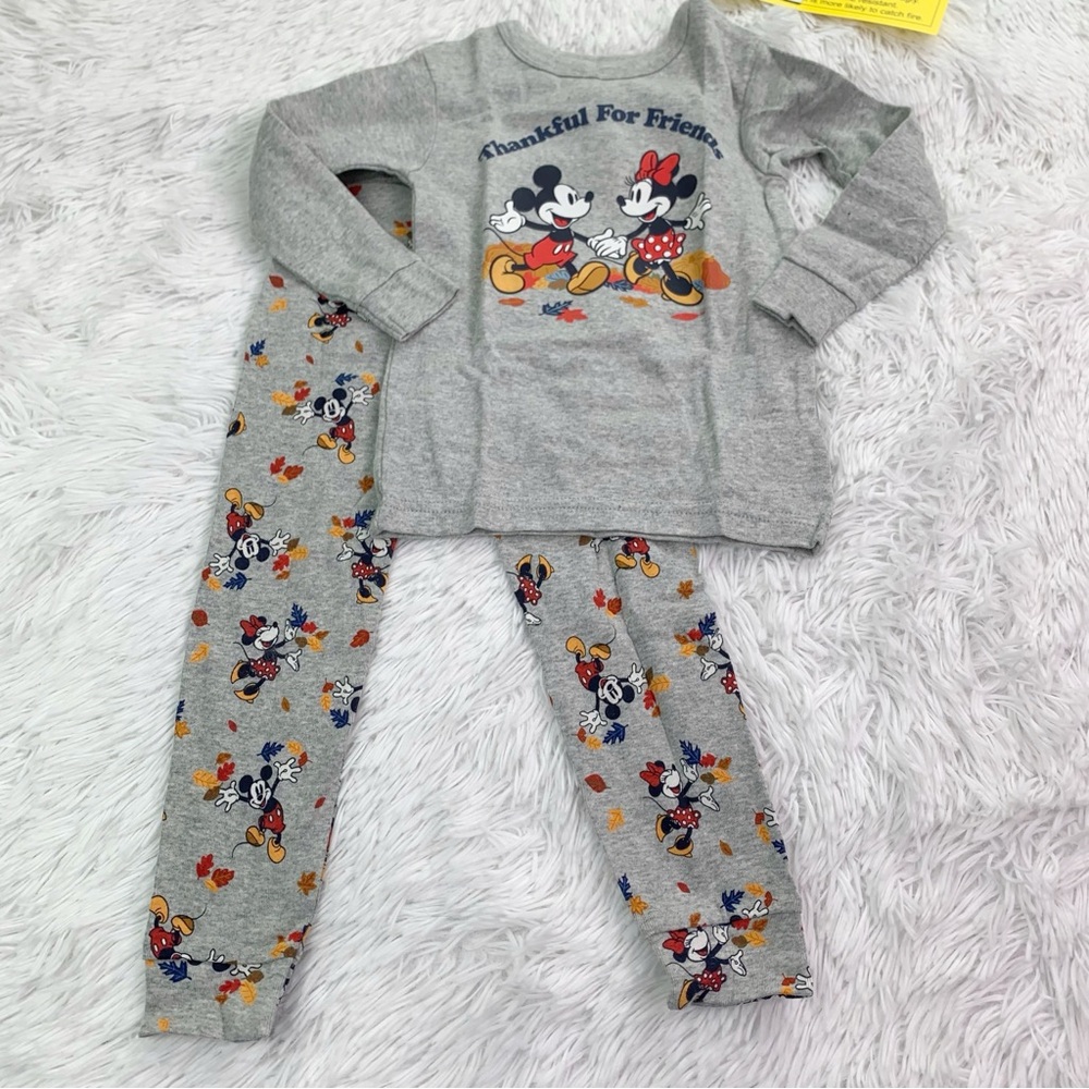 Gap X Disney long sleeve Pajama Set with Mickey and Minnie Thanksgiving Fall
